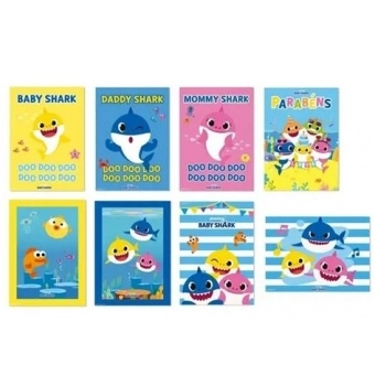 Cartaz Decorativo Baby Shark c/8 Cromus