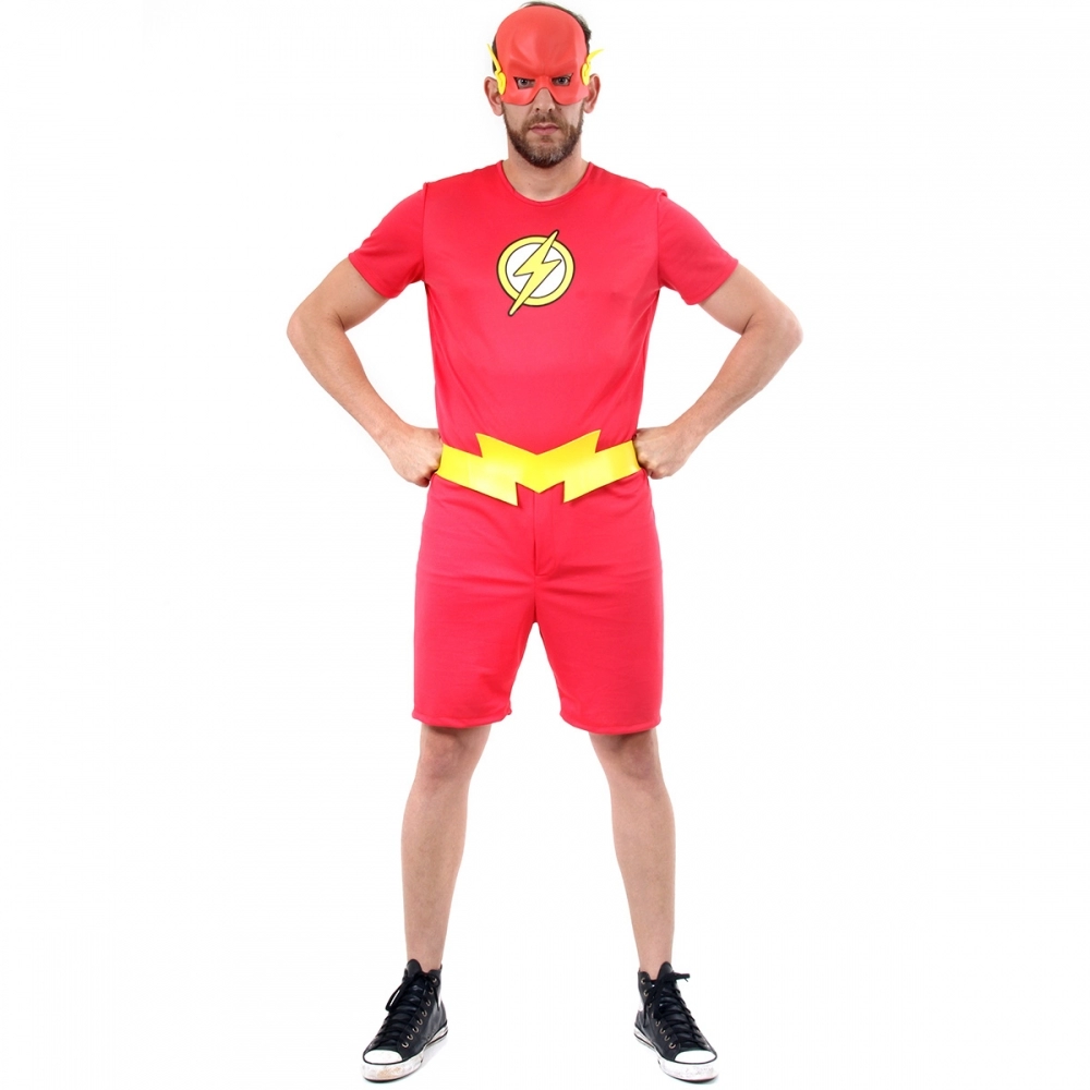 Fantasia The Flash Curto Adulto Sulamericana - Fantasias Adulto