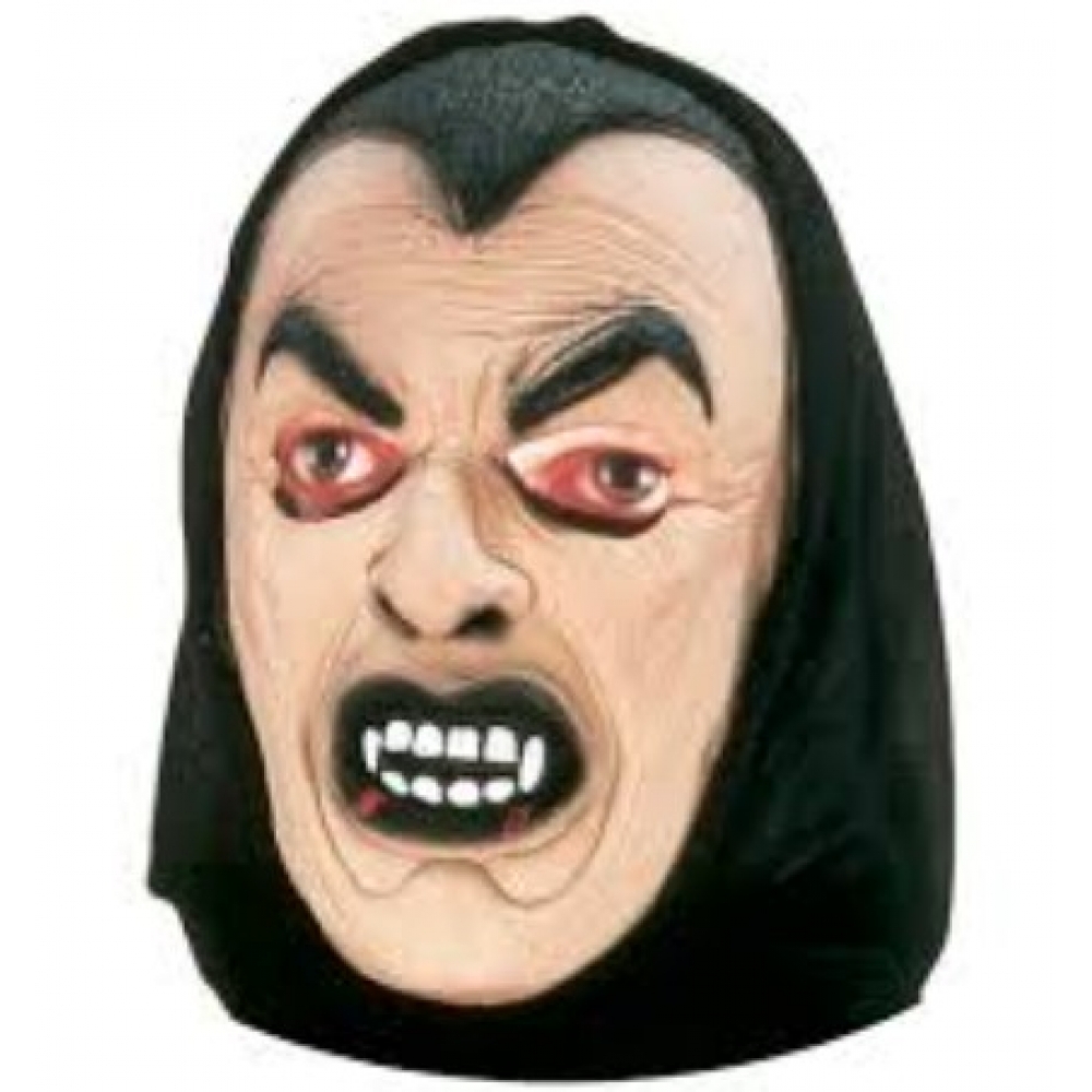 Máscara Látex Drácula Capuz Spook - Halloween