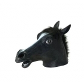 Máscara Látex Cavalo Preta Inteira Importada - Máscaras
