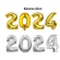 Kit Balão Metalizado 2024 - 40 Centímetros - Balões