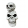 Enfeite Halloween Crânio Duplo Branco Plástico - Halloween