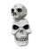Enfeite Halloween Crânio Duplo Branco Plástico - Halloween