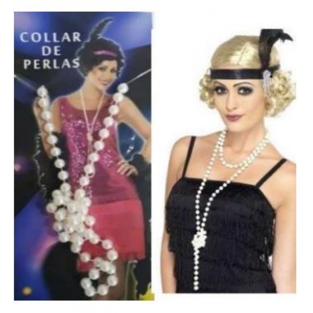 Colar de Pérolas Melindrosa - Acessórios para fantasia