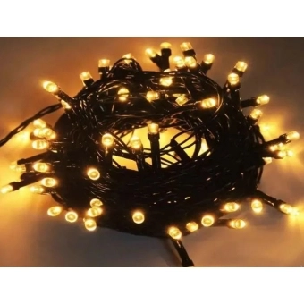 Pisca Pisca 100 Led 10 Metros 220V Branco Quente Fio Verde
