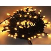 Pisca Pisca 100 Led 10 Metros 220V Branco Quente Fio Verde - Natal