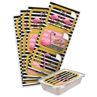 Adesivo Retangular Lets Flamingo c/12 Festcolor