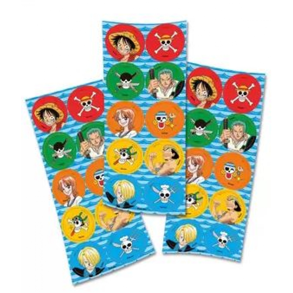Adesivo Redondo One Piece c/30 Festcolor - Temas Infantis