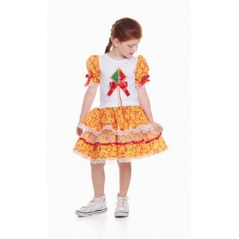 Conjunto Junino Infantil Girassol