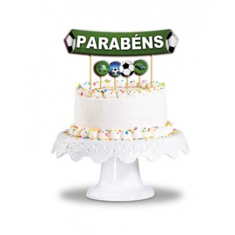 Topo de Bolo Futebol c/6 Junco