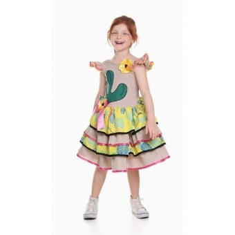 Vestido Cangaceira Maria Bonita Infantil