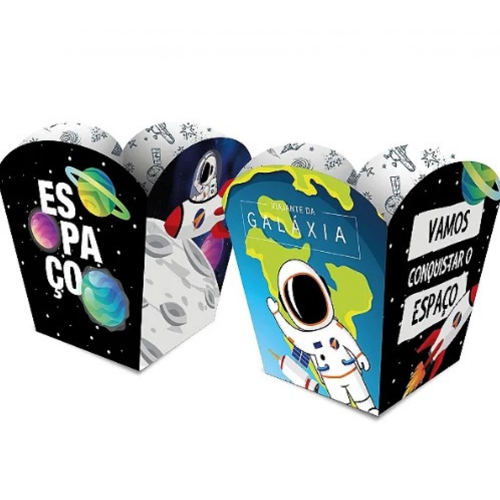 Mini Cachepot Espacial c/4 Regina Festas - Temas Infantis
