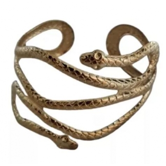 Bracelete Dourado Cobra Modelo 5