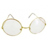 Óculos Papai Noel Metal Dourado Importado - Acessórios para fantasia