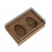 Caixa P/2 Ovos de Colher 50g Kraft Kaixote - Páscoa