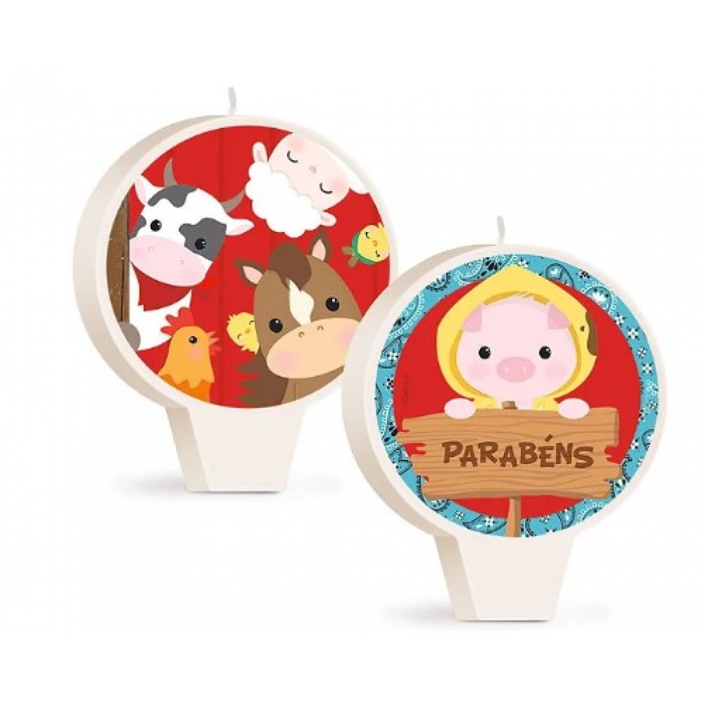 Vela para Aniversário Fazendinha Cromus - Temas Infantis
