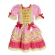 Vestido Junino Infantil Xadrez Rosa Com Renda - Fantasias Juninas