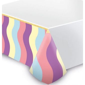 Toalha Plástica de Mesa Unicórnio Novo Junco