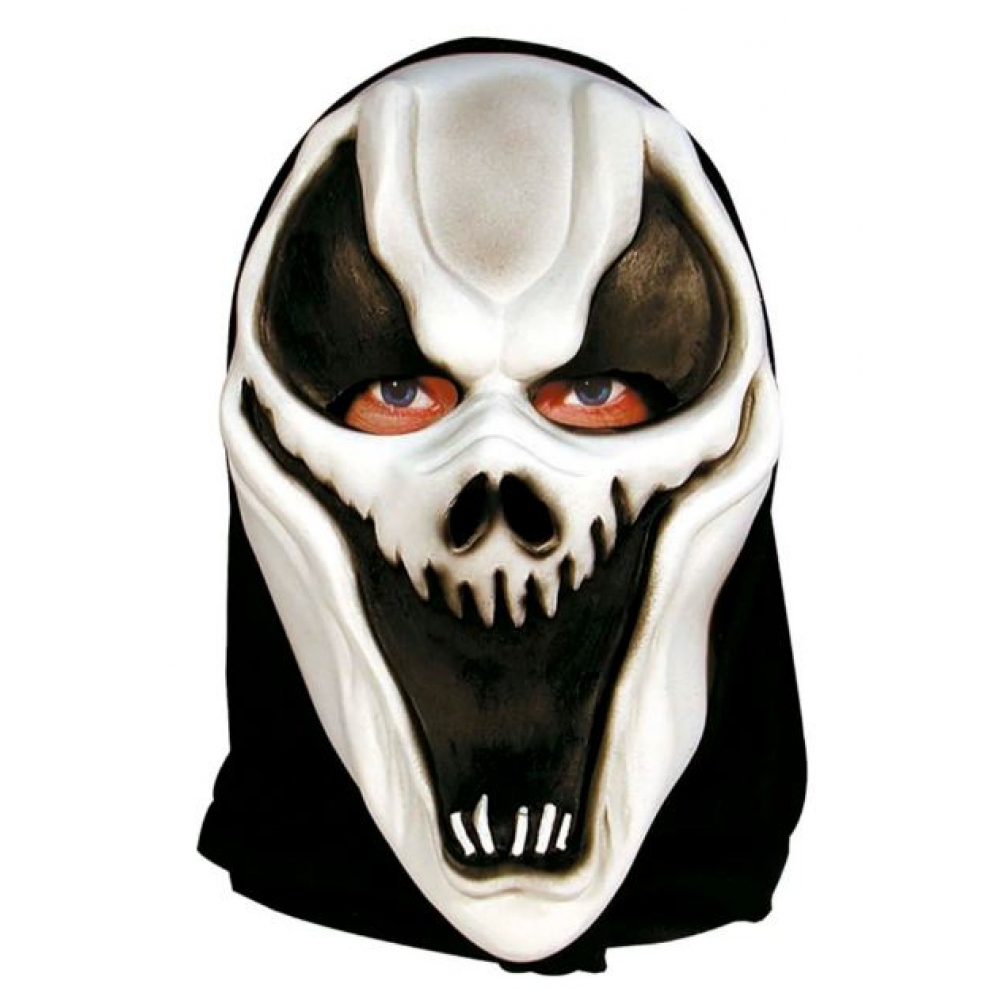 Máscara Látex Fantasma III Capuz Spook - Máscaras