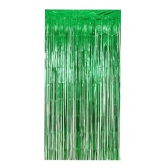 Cortina de Ráfia Metalizada Verde 1m x 2m - Decoração