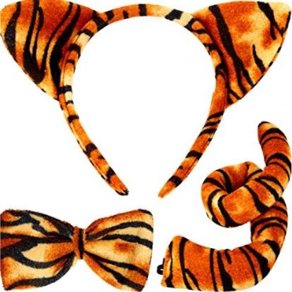 Kit Fantasia Tigre 3 Peças - Acessórios para fantasia