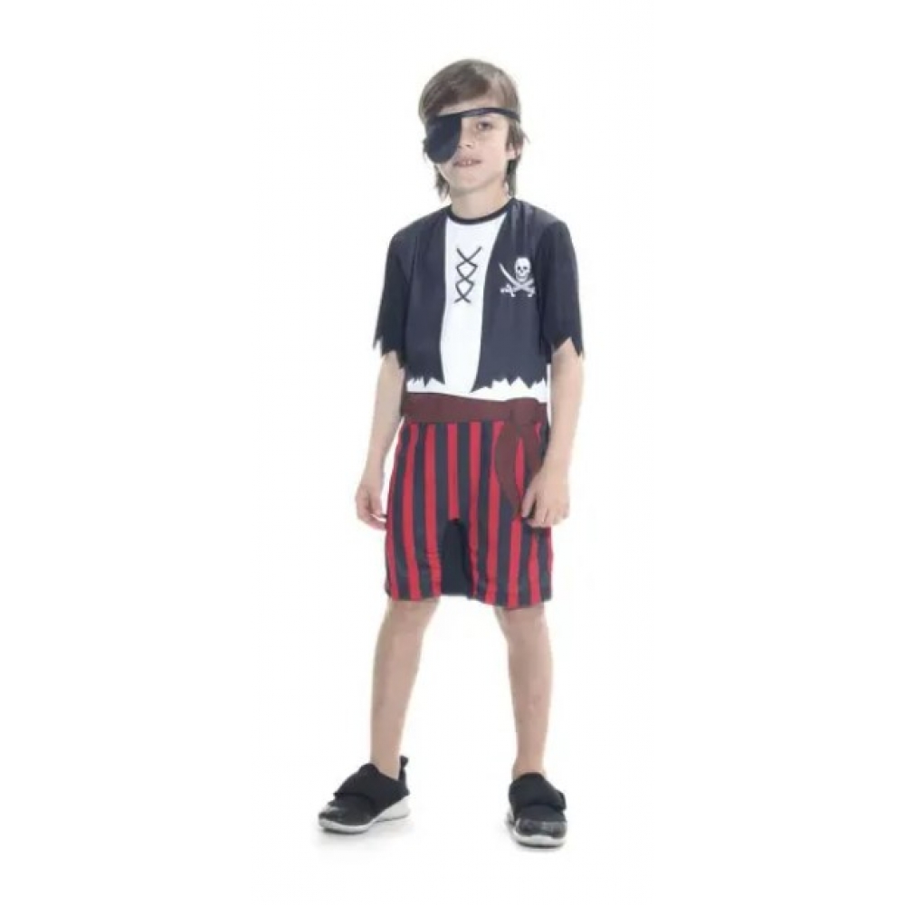 Fantasia Pirata Curto Infantil Sulamericana - Fantasias Infantis