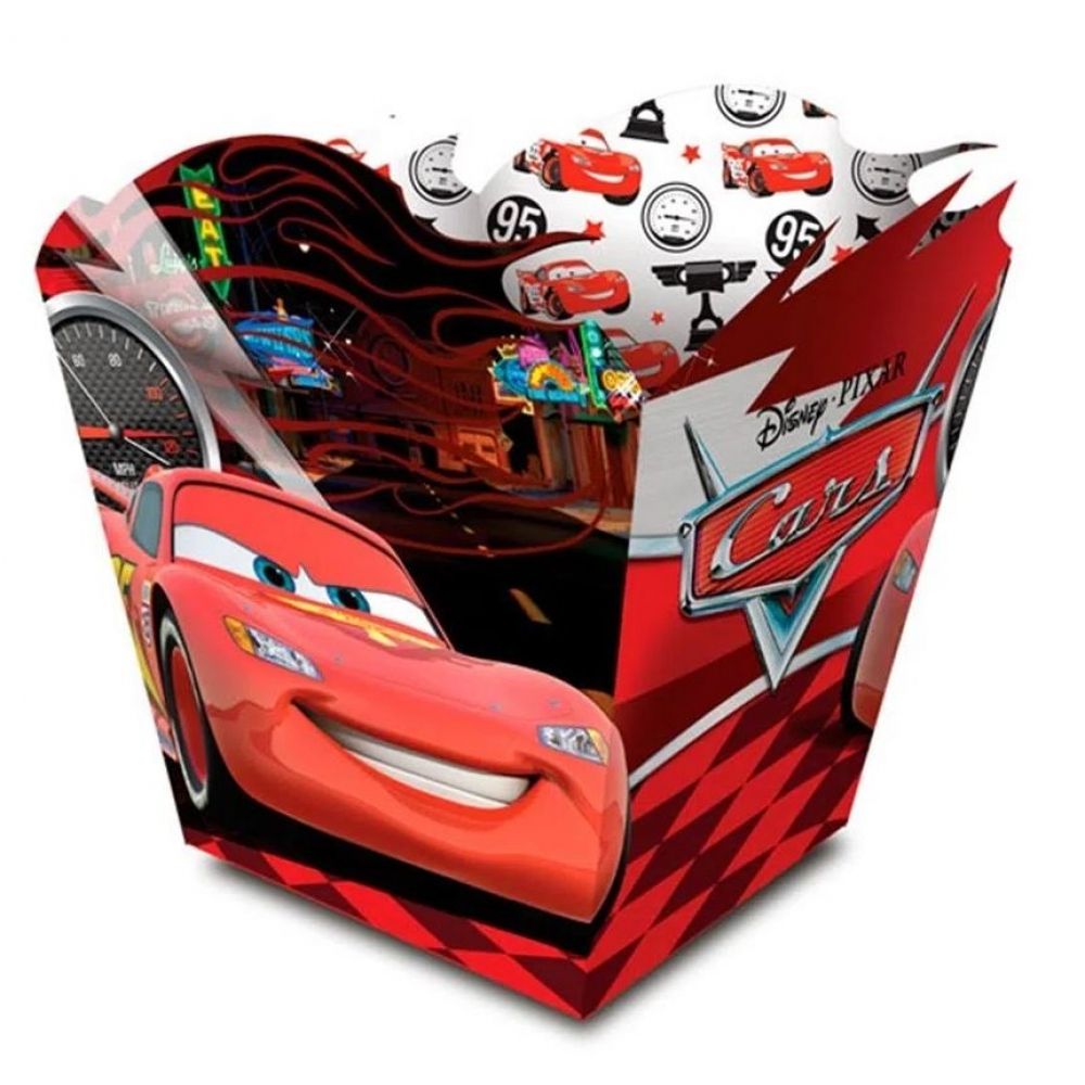 Cachepot Carros Cars Silver c/8 Regina Festas - Temas Infantis