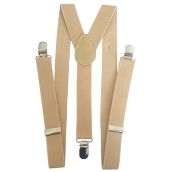 Suspensório Ajustável Adulto Liso Bege