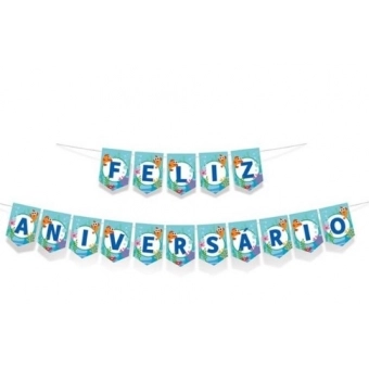 Faixa Decorativa Feliz Aniversário Baby Shark Cromus