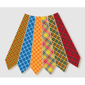 Gravata de Papel Xadrez c/6 Festa Maluca