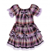 Conjunto Junino Infantil Xadrez Roxo - Fantasias Juninas