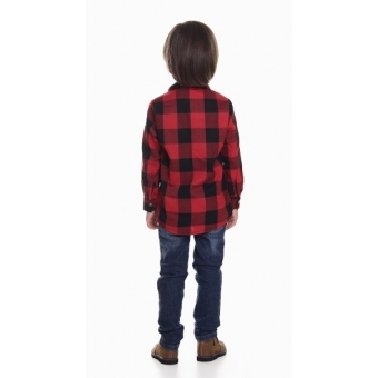 Camisa Junina Infantil Flanela Xadrez Vermelha