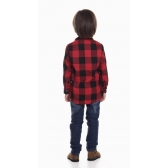 Camisa Junina Infantil Flanela Xadrez Vermelha - Fantasias Juninas