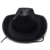Chapéu Cowboy Liso Preto - Acessórios para fantasia
