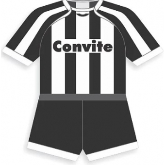 Convite Uniforme Preto e Branco c/10 NC Toys