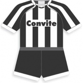 Convite Uniforme Preto e Branco c/10 NC Toys - Temas Variados