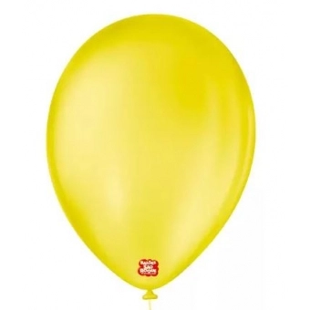 Balão 9 Liso Amarelo Citrino c/50 São Roque