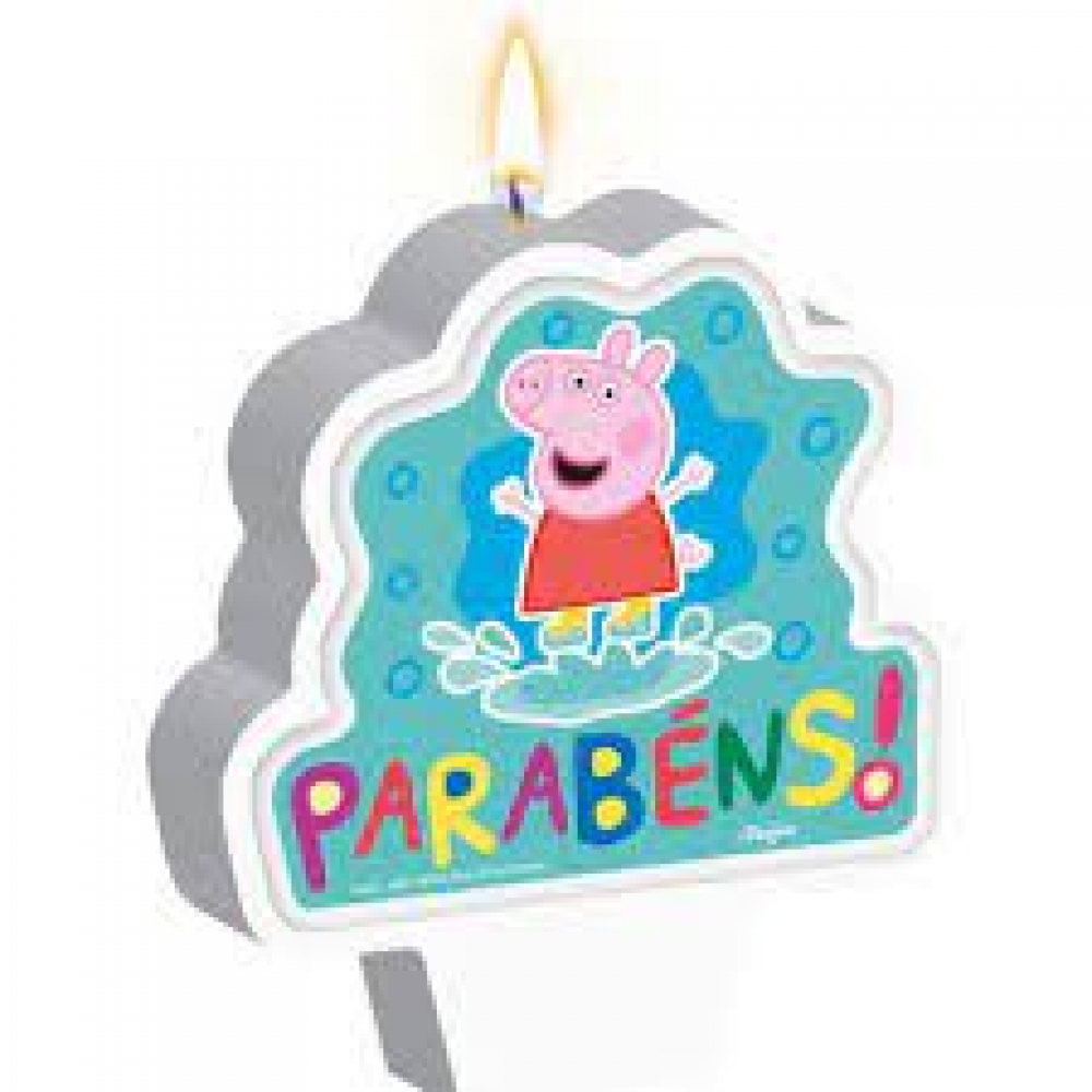 Vela de Aniversário Peppa Pig Clássica Regina Festas - Temas Infantis