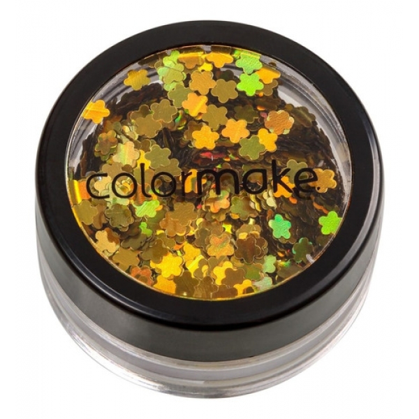 Glitter Formatos 2g Flor Ouro Colormake - Maquiagem