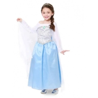 Fantasia Ice Princess Elsa Frozen Infantil Masquerade
