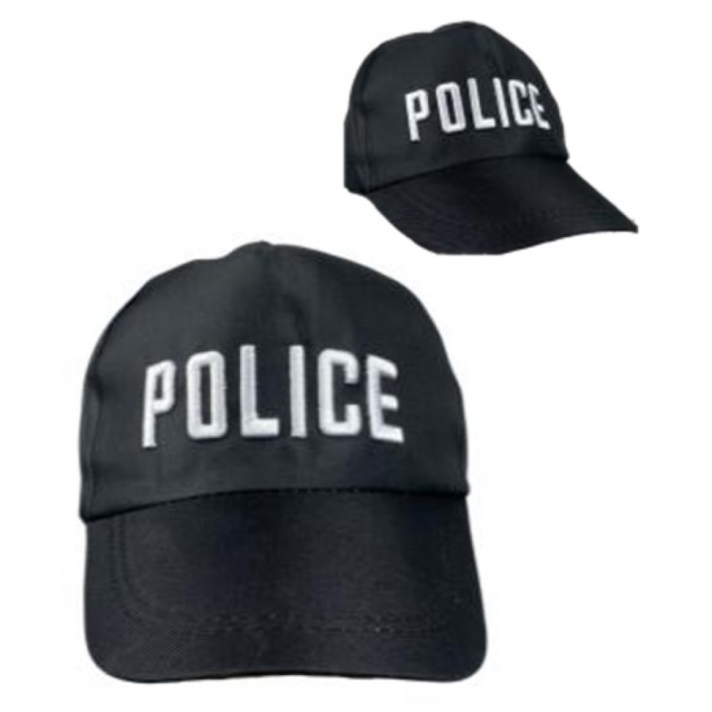Boné Policial Preto - Acessórios para fantasia