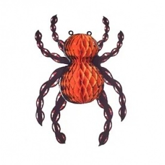 Enfeite Halloween Aranha Sanfonada 34cm