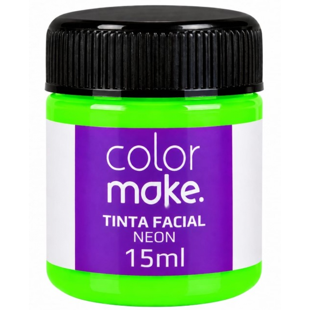 Tinta Facial Líquida 15ml Neon Verde Colormake - Pintura Facial