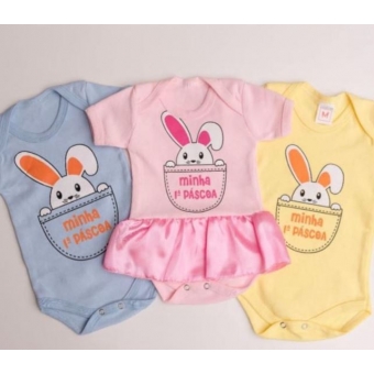Body Bebê Páscoa Coelhinho
