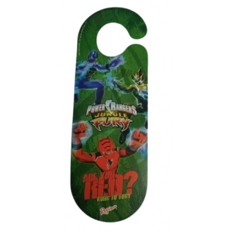 Lembrancinha Aviso de Porta Power Rangers Jungle Fury c/8 Regina