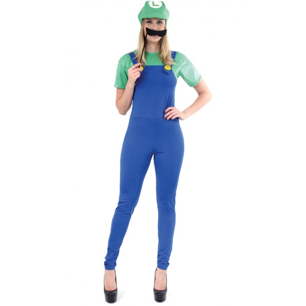 Fantasia Luigi Feminina Macacão Heat Girls Sulamericana - Outlet