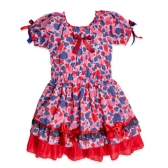 Vestido Junino Infantil Corpete Coração Vermelho - Fantasias Juninas