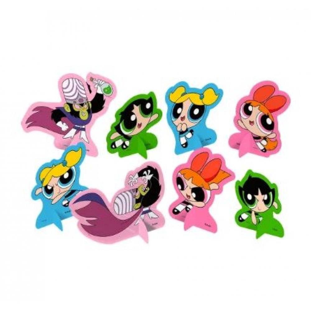 Decoração de Mesa Meninas Super Poderosas c/8 Festcolor - Temas Infantis
