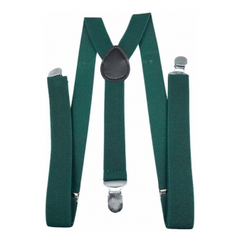 Suspensório Ajustável Adulto Liso Verde Bandeira