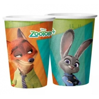 Copo de Papel 180ml Zootopia c/8 Regina Festas